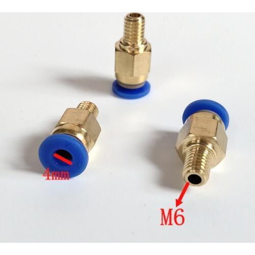 10pcs/lot 4mm Tube M6 Thread Pneumatic Fitting Quick Joint Connector PC4-M6