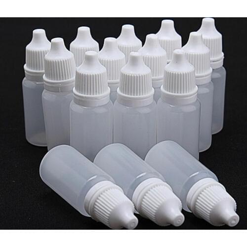 100Pcs/Lot 10ml Empty Plastic Squeezable Dropper Bottles Eye Liquid Dropper Sample Eyes Drop Refillable Bottle