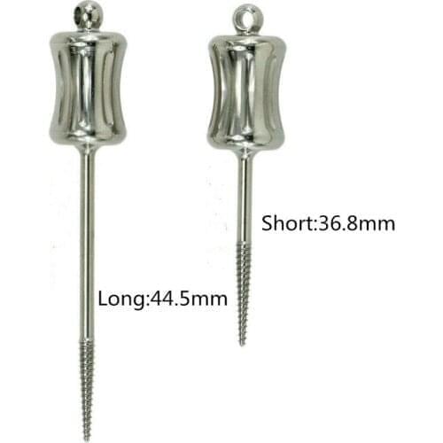 1Pair=2Pcs Dental Manual Root Fragment Extractor Tooth Extraction Elevator Extracting Drill Long44.5mm Short36.8mm