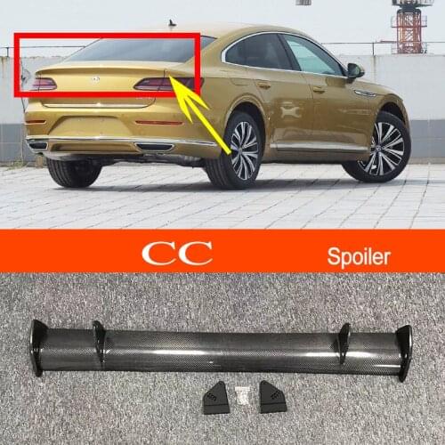 2019-2022 CC Real Carbon Fiber GT-style Car-styling Sporty Rear Trunk Wing Spoiler for Volkswagen 2019-2022 CC Sedan 4-Door