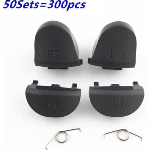 50sets=300pcs JDS 040 JDM-040 L2 R2 L1 R1 Button W/ Spring For Sony Playstation 4 PS4 Pro controller Replacement Trigger Button