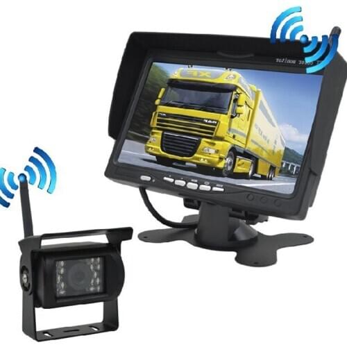 7" Wireless Car Monitor TFT LCD Car Rear View Camera HD monitor for Truck Camera support Bus RV Van DVD reverse camera