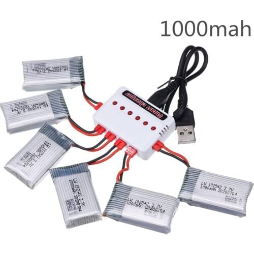 3.7V 1000mAh 102542 Lipo Battery for Syma X5HC X5HW X5UW X5UC RC Quadcopter Battery with Charger Drone Spare Part
