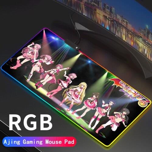 To love RGB Pc Accessories Led Mouse Pad Gaming Mats Gamer Backlit Mausepad Large Lala Mouse Mat Desk Support DIY