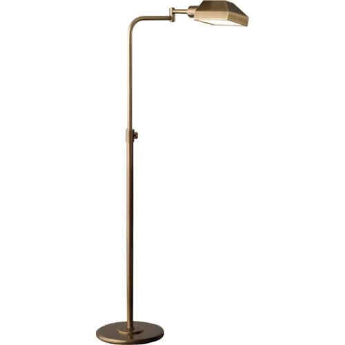 American retro modern minimalist living room bedroom bronze floor lamp designer soft decoration villa floor lamp