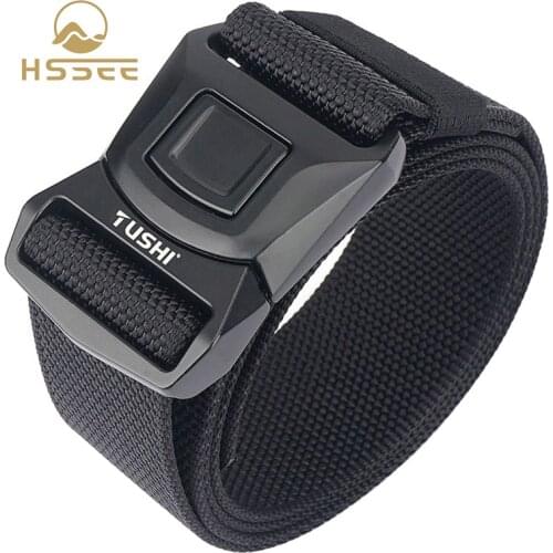 HSSEE 2021 Military Tactical Belt Molle Anti-rust Metal Quick Unlock Army Belt 1200D Strong Nylon Gun Belt Hunting Accessories
