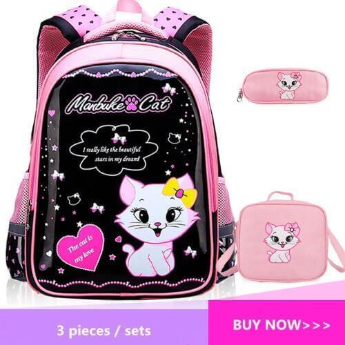 Princess Cat Children Backpack School Bags for girls Cartoon Kid school bag Children School Backpacks mochilas escolares infanti
