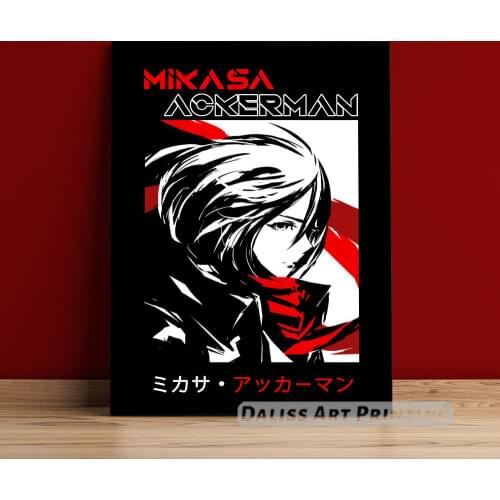 Canvas Anime Mikasa Attack on Titan Pictures Home Decoration Paintings Poster HD Prints Wall Art Modular Living Room Framed