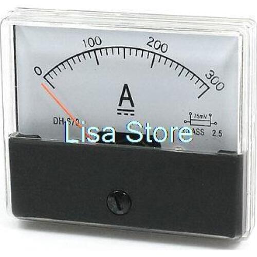 Class 2.5 Accuracy DC 0-300A Dial Analog Panel Ammeter Gauge DH670