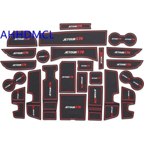Car Gate Slot Pad Cup Armrest Storage Pad Anti-Slip Mat For Jetour X70 2020