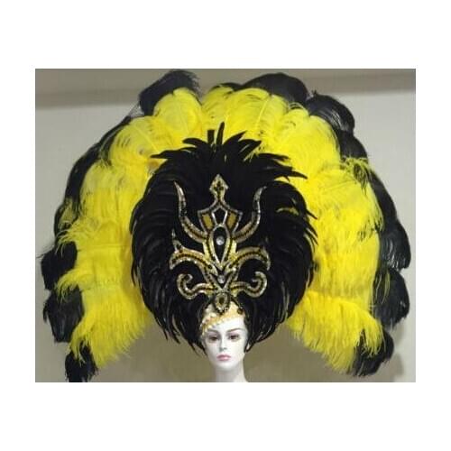 Latin dance Samba accessories Fashion exquisite headdress feathers Delicate dance shows accessories