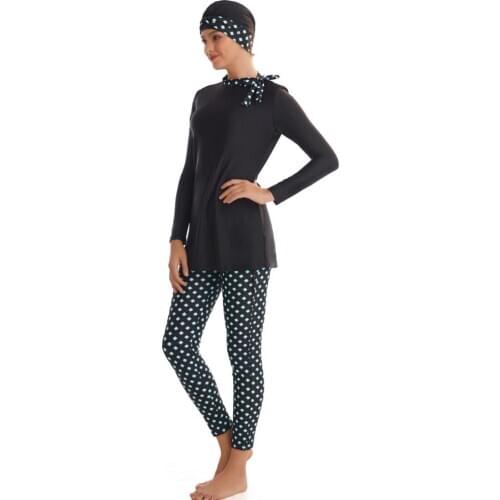 Burkinis Muslim Swimwear Modest swim wear women Swimsuit Patchwork Long Sleeve Islamic Swimsuit hijab