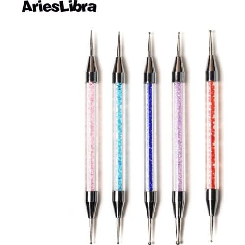 AriesLibra Nail Dotting Pen 5pcs/set Nail Art Brush Set Painting Gel Set Kit Manicure For Gel Nail Polish Acrylic Pen Nails Art