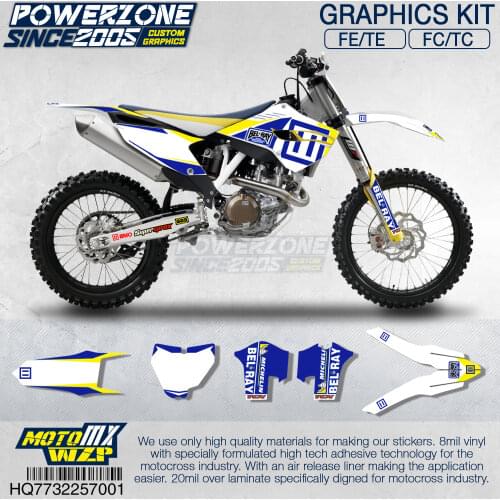 PowerZone Customized Team Graphics Backgrounds Decals 3M Custom Stickers For Husqvarna 2014 To 19 FE TE FC TC 250 To 500cc 01