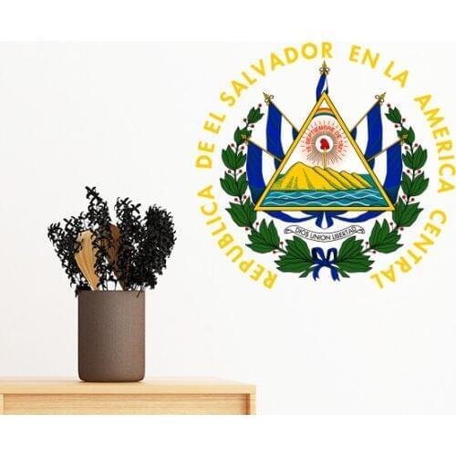 San Salvador El Salvador National Emblem Removable Wall Sticker Art Decals Mural DIY Wallpaper for Room Decal