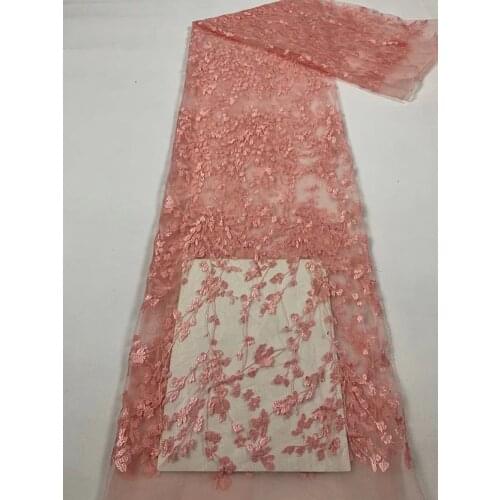 2021new Lace Fabric Plane Embroidery Flowers Tulle Mesh DIY Dress Skirt Childrens Clothing Sewing Accessories 5 Yards Wholesale