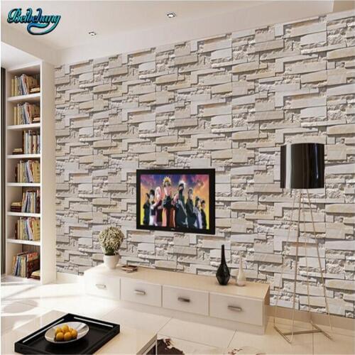 Beibehang New Shocked 3D Stereo Brick Wallpaper Vintage Brick Background Customized Nonwoven Fabric Wallpaper Mural