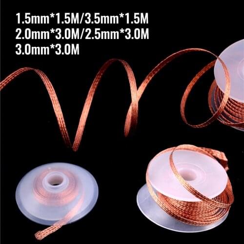 Desoldering Braid 1.5/2/2.5/3/3.5mm*1.5M Desoldering Wires Braid Welding Solder Remover Wire Lead Cord Flux BGA Repair Tool