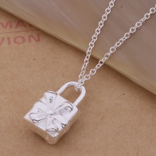 Wholesale High quality silver plated Fashion jewelry chains necklace pendant WN-262