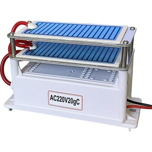 220V 20g/5g Portable Ceramic Ozone Generator Double Integrated Long Life Ceramic Plate ozonator air Water Cleaner Purifier