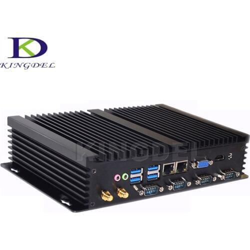 Celeron Processor 1037U Core i5-3317U Mini Industrial PC With 4*COM 4*USB 3.0 Wifi Dual LAN 4*RS232 COM Port rugged computer