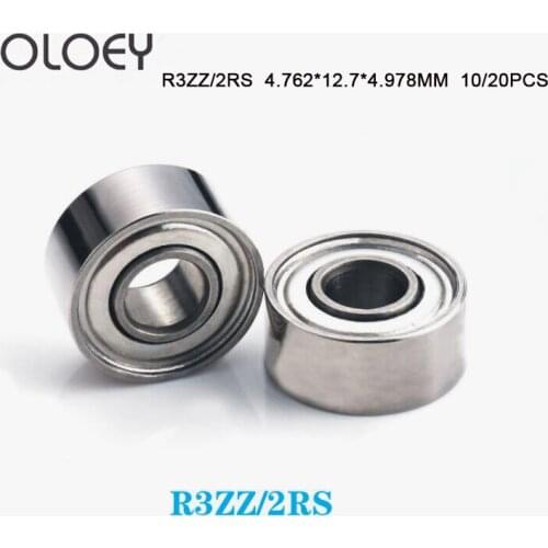 R3 ZZ 2RS Bearing ABEC-1 (10/20PCS) 4.762X12.7X4.978mm Miniature R3 ZZ 2RS Ball Bearings For RC Model Parts