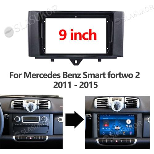 For Mercedes Benz Smart fortwo 2 2011-2015 Frame Fascias Car DVD Player Dashboard Adaptor Refitting Facia Panel Canbus Cable