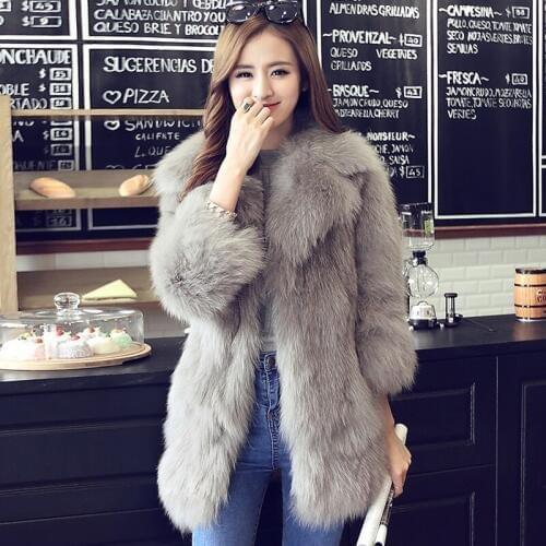 Savabien Winter Warm Women Solid Faux Fur Coat Vintage Long Sleeve Fluffy Faux Fur Jacket Furry Fur Coats Ladies Long Overcoat