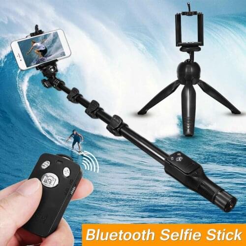 Selfie Sticks Tripod Holder Stand Extendable Monopod bluetooth Remote Phone Mount for iPhone X 8 for Android for Gopro Camera