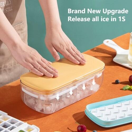 Lazy Ice Maker Ice Cube Mold with Shovel and Storage Box Silicone Ice Cream Mould Tray Release Ice Cube Kithcen Bar Tools Acces