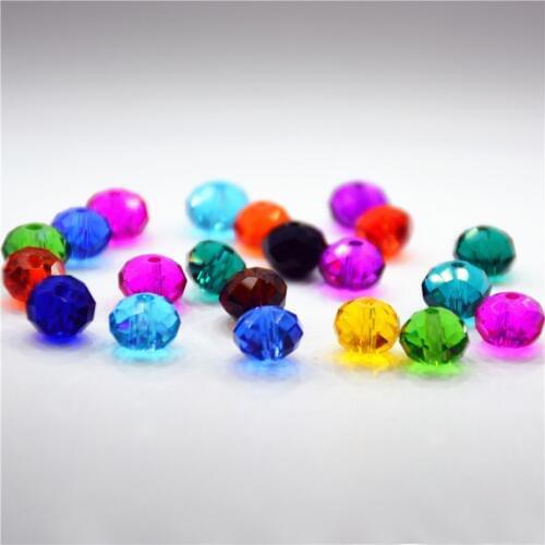 Mixed Assorted china top AAA quality 5040 assorted crystal beads 70Pcs/Bag 6*8mm Faced glass beads crystal rondelles beads