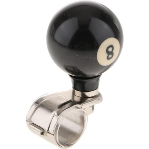 Brand New Car Steering Wheel Knob Ball Power Handle Spinner Booster (Black)
