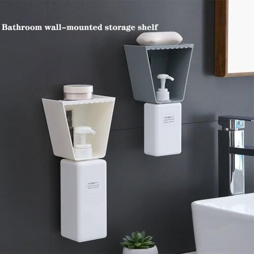 Bathroom Storage Rack Wall-Mounted Bathroom Storage Rack Storage Box Kitchen And Bathroom Household Wall-Mounted Bottle Rack