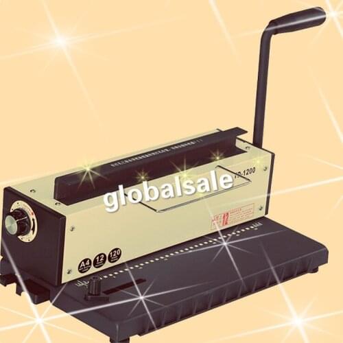 TD-1200 Manual Spiral Wire Binding Machine Metal 34 Punching Hole File Menu Photo Album A4 Paper Document Binder Puncher Machine