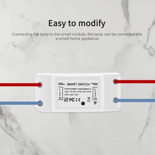 16A Tuya ZigBee 3.0 Smart Light Switch Module ZigBee On/Off Switch Universal Relay Switch Works With Alexa Google-home