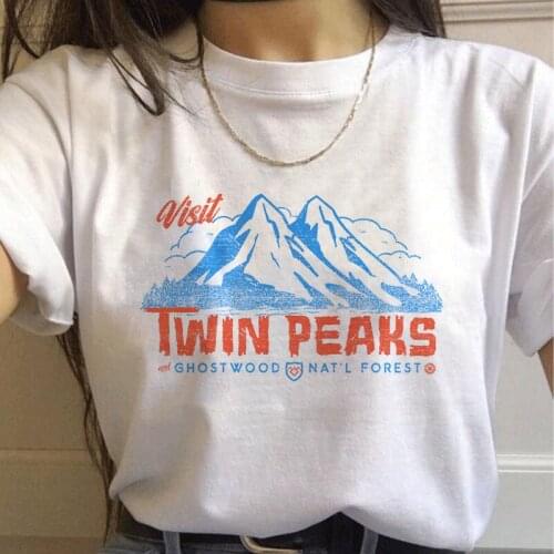 Twin Peaks T Shirts Women 2019 New Summer Harajuku Short Sleeve Tshirt Plus Size O-neck Ladies T Shirt Streetwear Women Tops