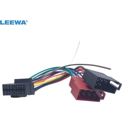 1PC Car Radio CD/DVD Stereo ISO Wiring Harness Adapter For Sony To Peugeot Audio Video 2-Head Speaker Wire Connector Cable