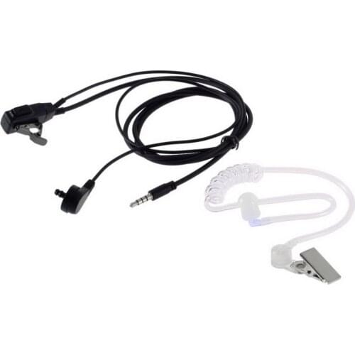 Hot 1pc Covert Acoustic Air Tube Earpiece Agent Headset For Kenwood Walkie Talkie Worldwide