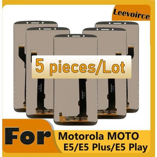 5 Pieces For Motorola Moto E5 Play E5 Plus E5 LCD for E5 plus XT1924 E5 Play XT1920 XT1921 E5 XT1944-2 Lcd Display With frame