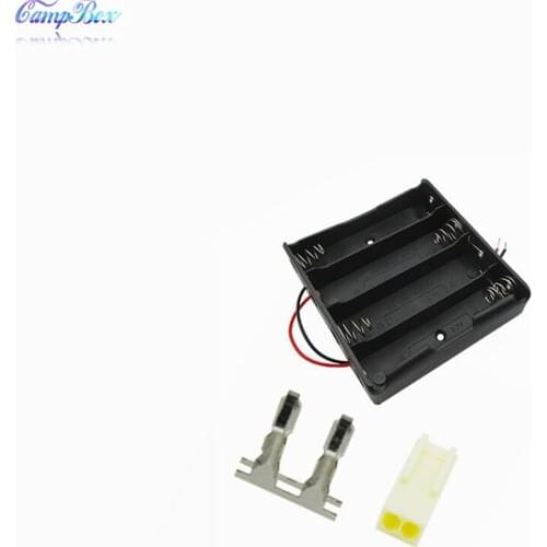 50Pcs 4x18650 Battery Case Holder Socket Wire Junction Box With 15cm Wires, KF2510 Header and Crimps