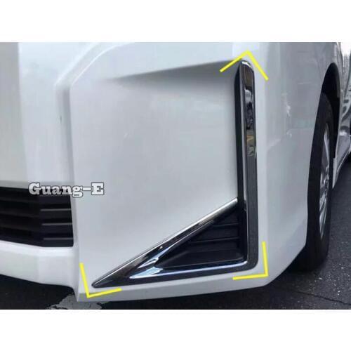 Car Sticker body Detector Trim Front Head Fog Light Lamp Frame 2pcs For Toyota Noah Voxy 80 Series 2014 2015 2016 2017 2018