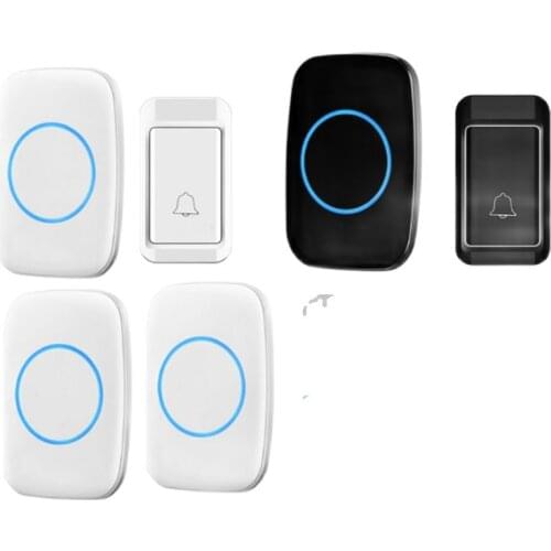 3 receiver bell sets free of battery wireless emitter door bell set by 110-220V wireless doorbell ip44 120M door chime door ring