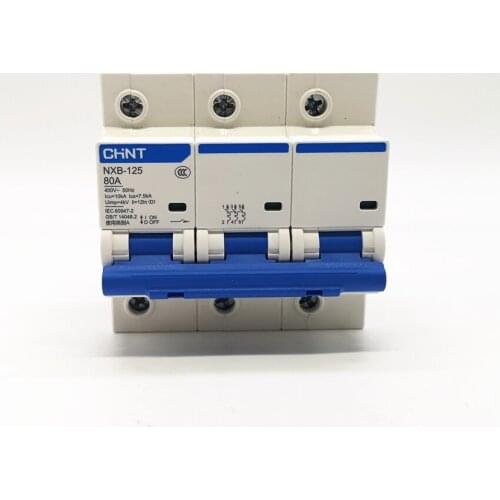 CHINT Circuit Breaker NXB-125 3P C63A 80A 100A 125A Moulded Case Circuit Breaker