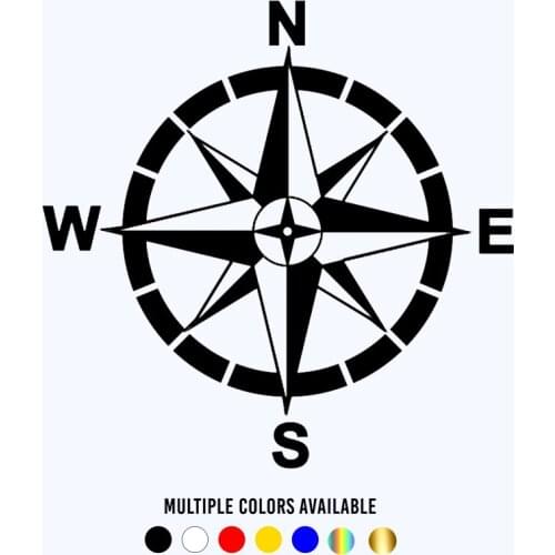 CK20331# Die-Cut Vinyl Decal Wind Rose Car Sticker Waterproof Auto Decors on Car Body Bumper Rear Window