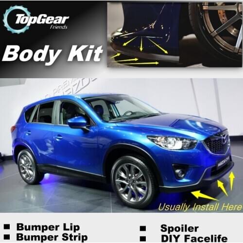 For Mazda CX5 CX-5 CX 5 2013 2014~2019 Bumper Lip / Front Spoiler Deflector For TOPGEAR Fans Car Tuning / Body Kit / Strip Skirt