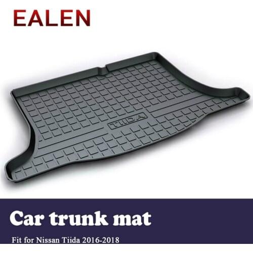 EALEN For Nissan Tiida 2016 2017 2018 Car-styling Boot Liner Waterproof Anti-slip mat Accessories 1Set Car Cargo rear trunk mat
