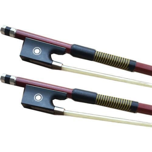 Exquisite Violin Bow Ebony Frog Cowhells Enfold Brazilwood Horsehair Octagonal Fiddle Bows Violino 4/4 parts violon accessoire