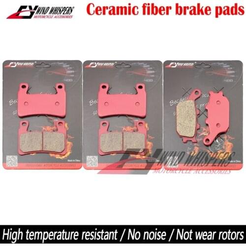 Motorcycle Ceramic Front Rear Brake Pads For Honda CB400 Vtec Superfour Non ABS 2005-UP CBR 600 F4 1999-2007 CBR600RR 2003-2004