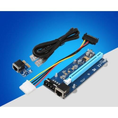 Computer Cable & Connectors PCIE Riser Card PCI Express PCIE 1X to 16X Adapter 6Pin 4Pin Molex Power RJ45 Cable for Miner Mining