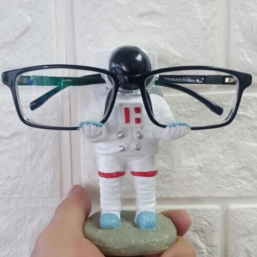 Creativity Astronaut Bracket Glasses Frame Display Stand With Anti-scratch Pad Flat Bottom Spaceman Bracket Desktop Decoration